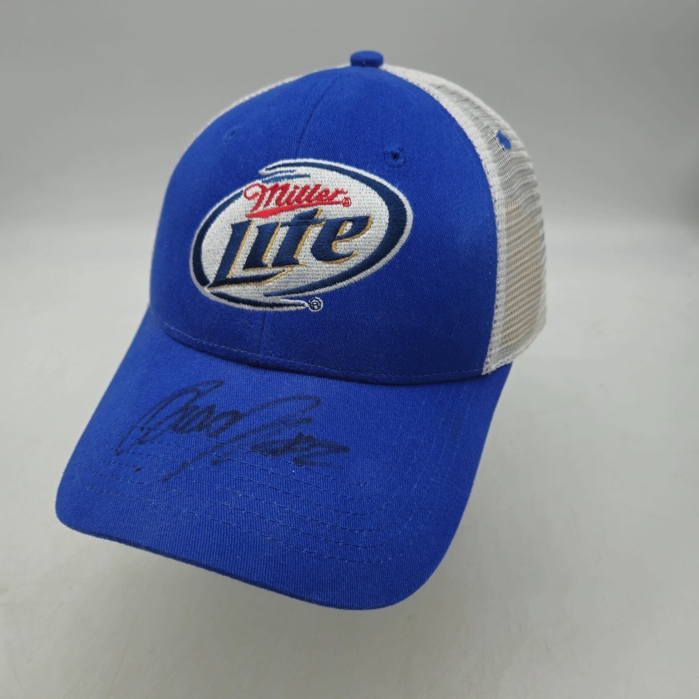 Miller Lite Strapback Hat Baseball Cap Blue Beer Brad Keselowski NASCAR #2 Auto
